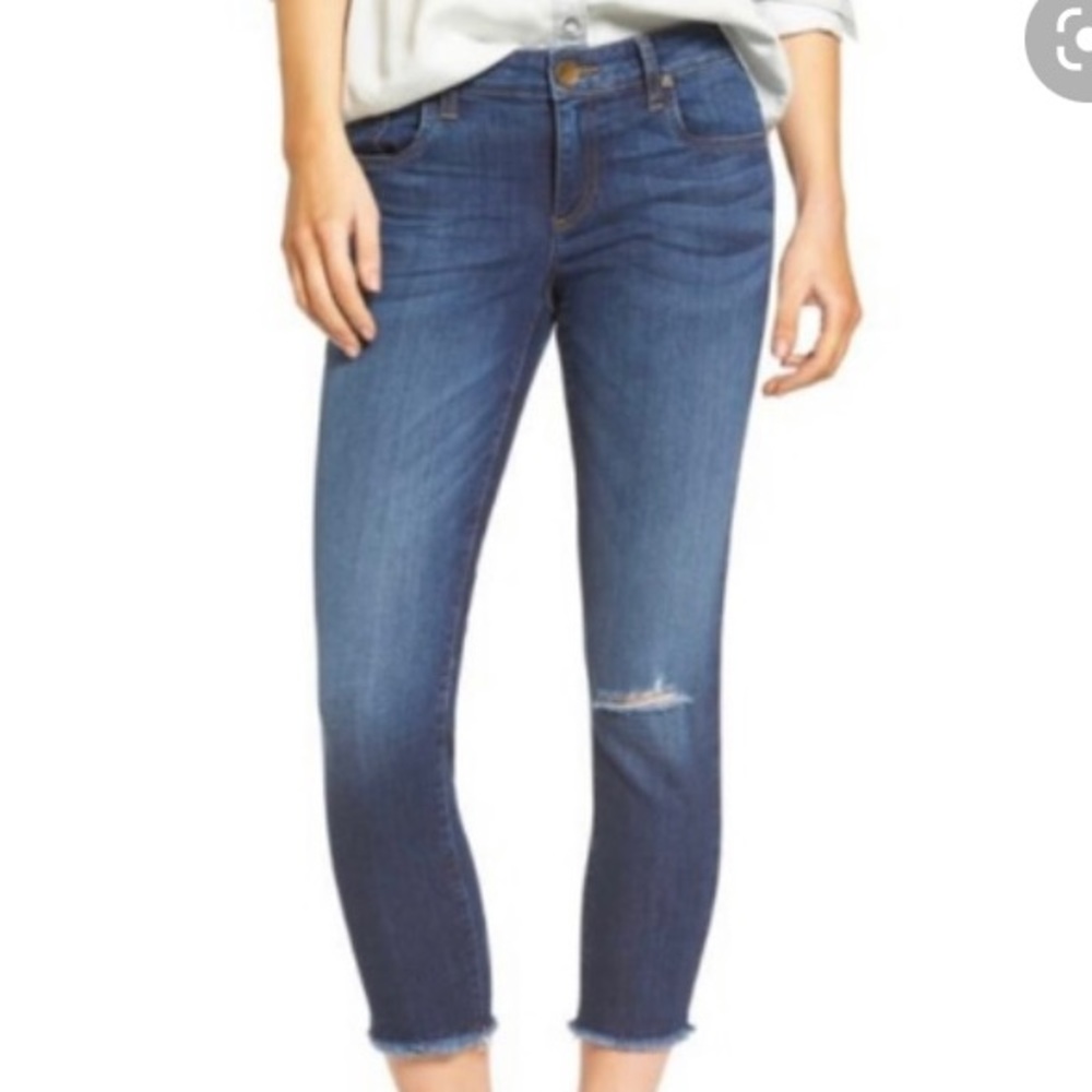 KUT from the Kloth  Donna Crop Skinny Blue Jean Sz 6